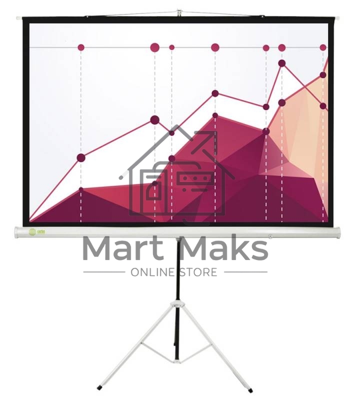 Экран Cactus 180x180см Triscreen CS-PST-180x180 1:1 напольный рулонный белый