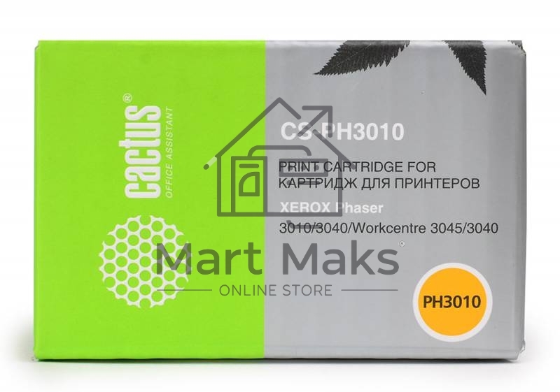 Картридж лазерный Cactus CS-PH3010 (106R02181) черный (1000 стр.) для Xerox Phaser 3010/WorkCentre 3045