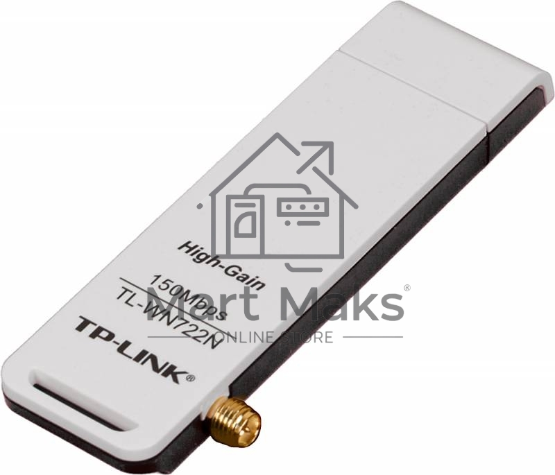 Адаптер TP-Link SOHO TL-WN722N 150Mbps High Gain Wireless N USB Adapter with Cradle, 1T1R, 2.4GHz, 802.11n/g/b, 1 detachable antenna