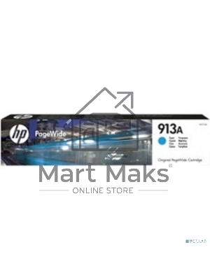 Картридж струйный HP 913A F6T77AE голубой для HP PW 352dw/377dw/Pro 477dw/452dw 3000стр.