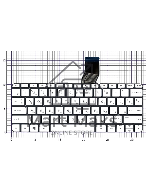 Клавиатура для ноутбука HP Stream 11-ak белая