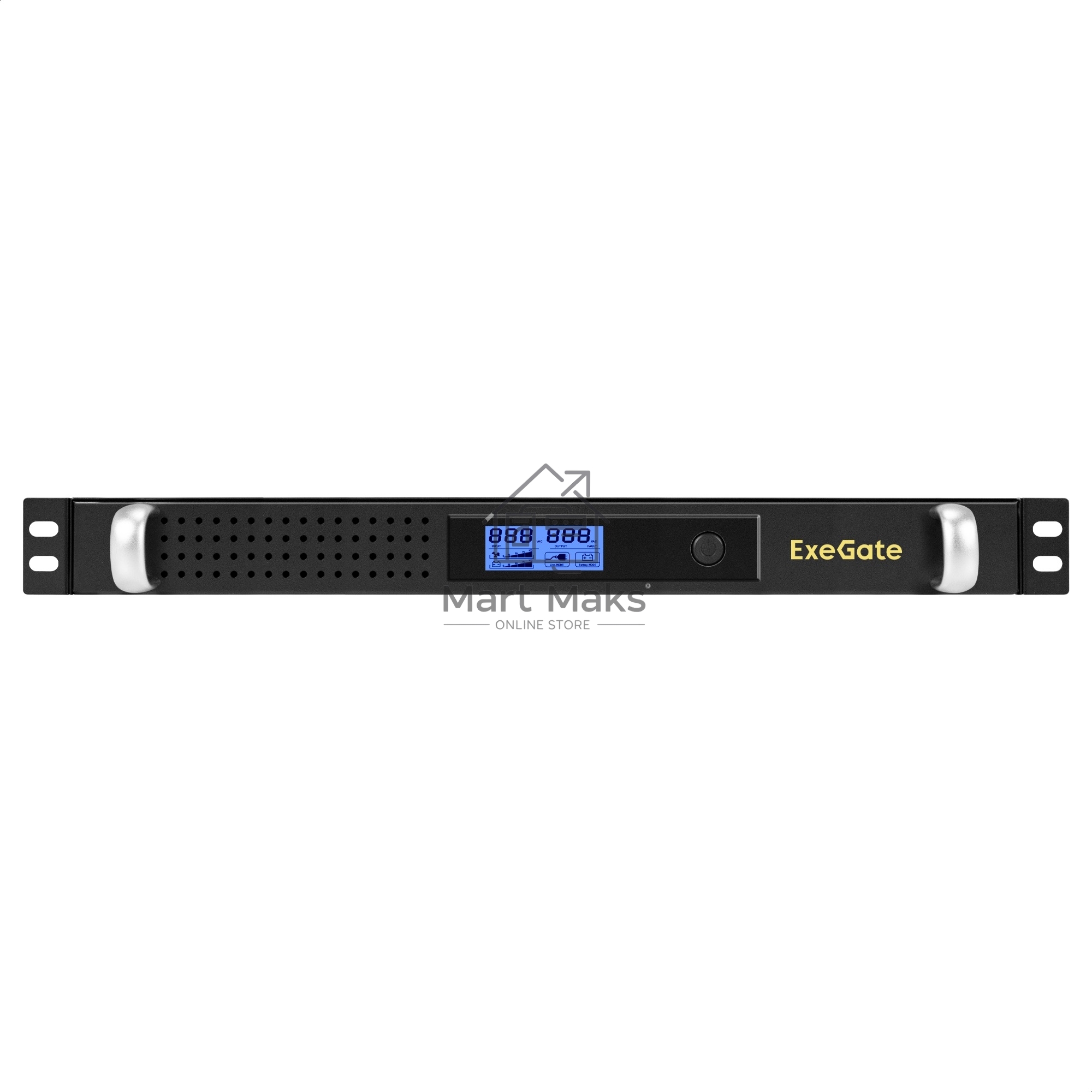 Источник бесперебойного питания ExeGate 1U ServerRM UNL-650.LCD.AVR.4C13.RJ.USB.1U <650VA/360W, LCD, AVR, 4*C13, RJ, USB, 1U, установка в стойку, Black>