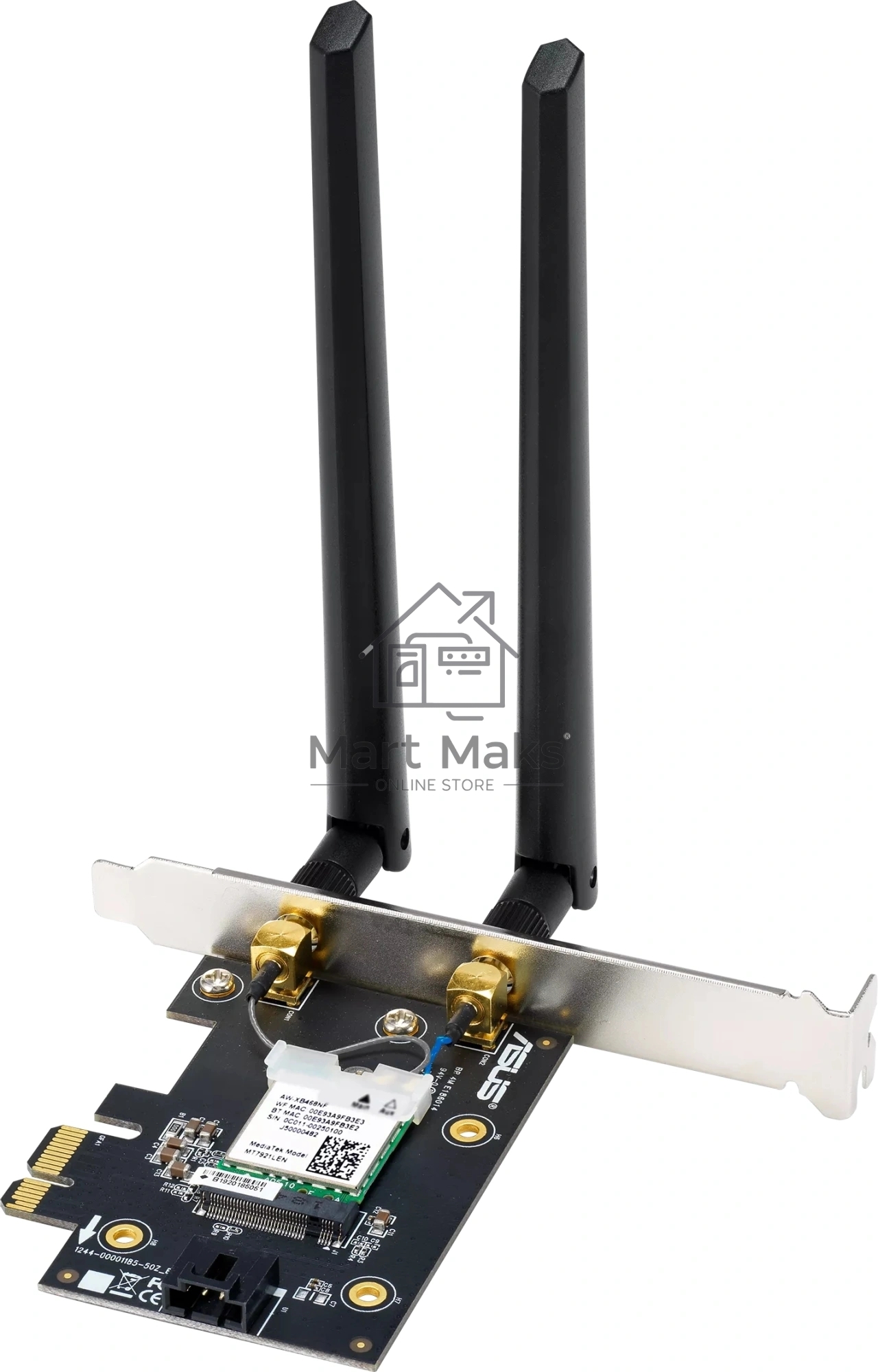 Сетевой адаптер Wi-Fi + Bluetooth Asus PCE-BE6500 BE6500 PCI Express 2ант.