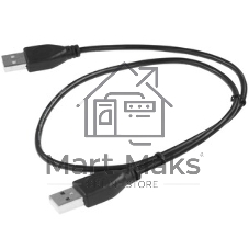 Кабель USB2.0 Cablexpert CC-USB2-AMAM-0.6M, AM/AM, экран, 28/26AWG, медь, Pro, 0.6м, черный, пакет