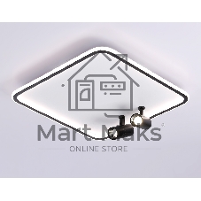 Светильник Ambrella light FL5115/1+2 WH/BK белый/черный 97W 3000K-6400K 480*480*130 (ПДУ ИК)