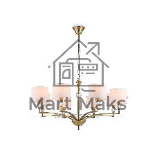 Люстра Ambrella light LH71133/8 BS/WH латунь/белый E14/8 max 40W D840*880