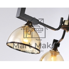 Светильник Ambrella light TR9098/3 BK/GD/TI черный/золото/янтарь E27*3 max 40W D600*316