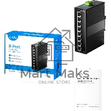 Коммутатор CUDY IF1008, 8×100 Мбит/с, неуправляемый