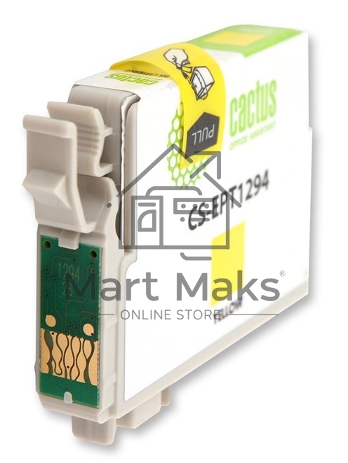 Картридж струйный Cactus CS-EPT1294 (T1294) желтый (10 мл) для Epson Stylus Office B42/BX305/BX305F/BX320/BX525/BX625/SX420/SX425