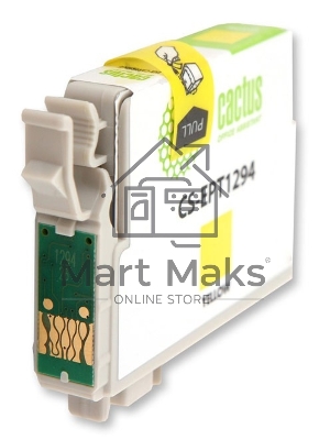 Картридж струйный Cactus CS-EPT1294 (T1294) желтый (10 мл) для Epson Stylus Office B42/BX305/BX305F/BX320/BX525/BX625/SX420/SX425