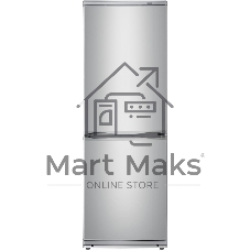 Холодильник Atlant XM-4012-080 серебристый двухкамерный 201/101л морозилка снизу