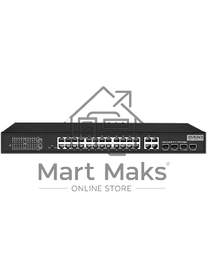 Коммутатор Osnovo SW-62422(400W) 26x100Mb 24PoE+ 400W неуправляемый