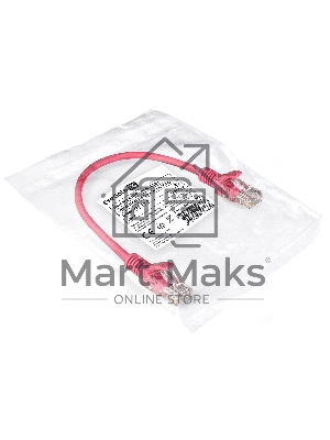 Патч-корд ExeGate EX286372RUS UTP-RJ45-RJ45-5e-0,3M-LSZH-RD, UTP, cat.5e, LSZH, 0.3м, красный