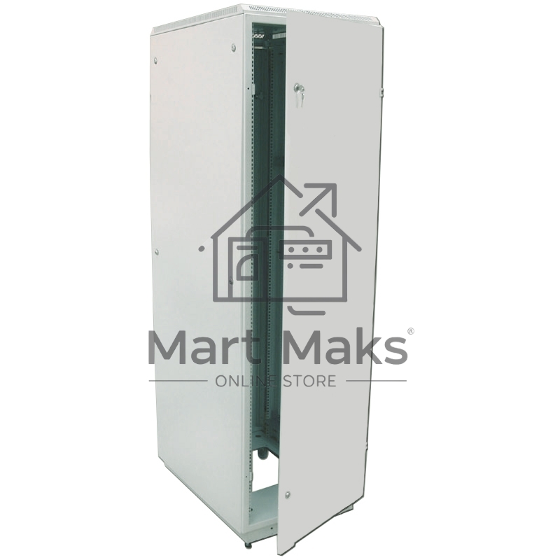 Шкаф коммутационный ЦМО ШТК-М-42.6.10-3ААА 42U 600x1020мм пер.дв.металл задн.дв.стал.лист 2 бок.пан. направл.под закл.гайки 550кг серый