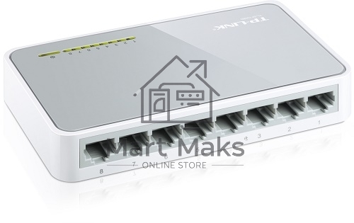 Коммутатор TP-Link SOHO TL-SF1008D Коммутатор 8-port 10/100M mini Desktop Switch, 8 10/100M RJ45 ports, Plastic case