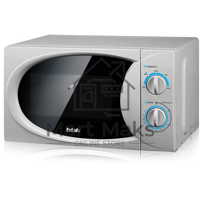 Микроволновая печь BBK 20MWS-714M/S серебро. 20 л, 700 Вт, поворотный механизм