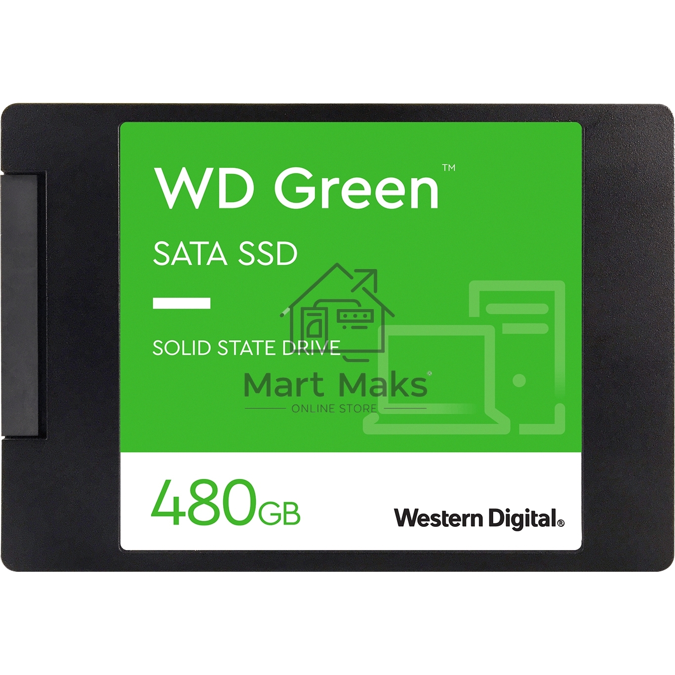 Накопитель SSD WD Green WDS480G3G0A, 480GB, SATA III, 2.5
