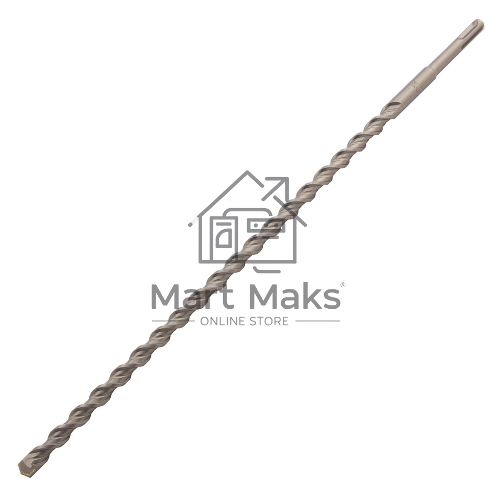 Бур по бетону, двойная спираль, Cobalt W-tip, 14x460 мм, SDS PLUS Denzel