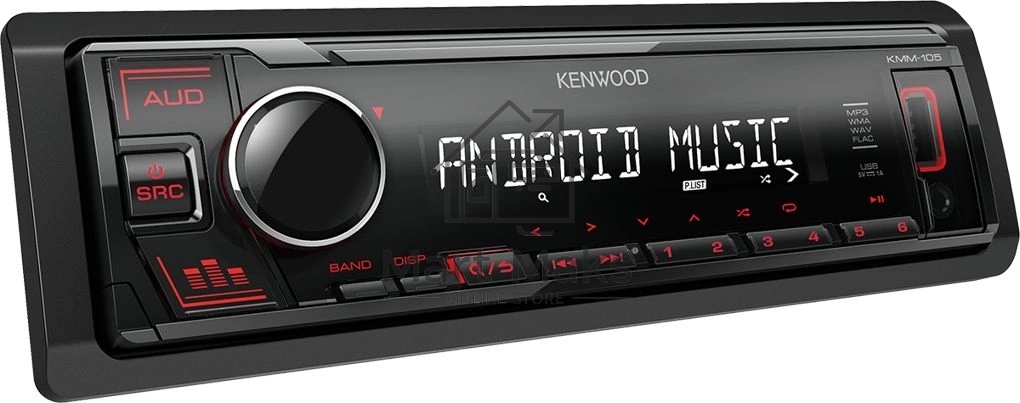 Автомагнитола Kenwood KMM-105 1DIN 4x50Вт AUX 1
