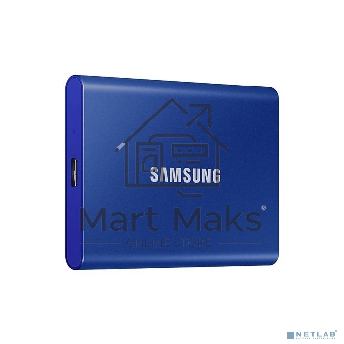 Твердотельный накопитель Samsung SSD 2TB T7, USB Type-C, R/W 1000/1050MB/s, Blue