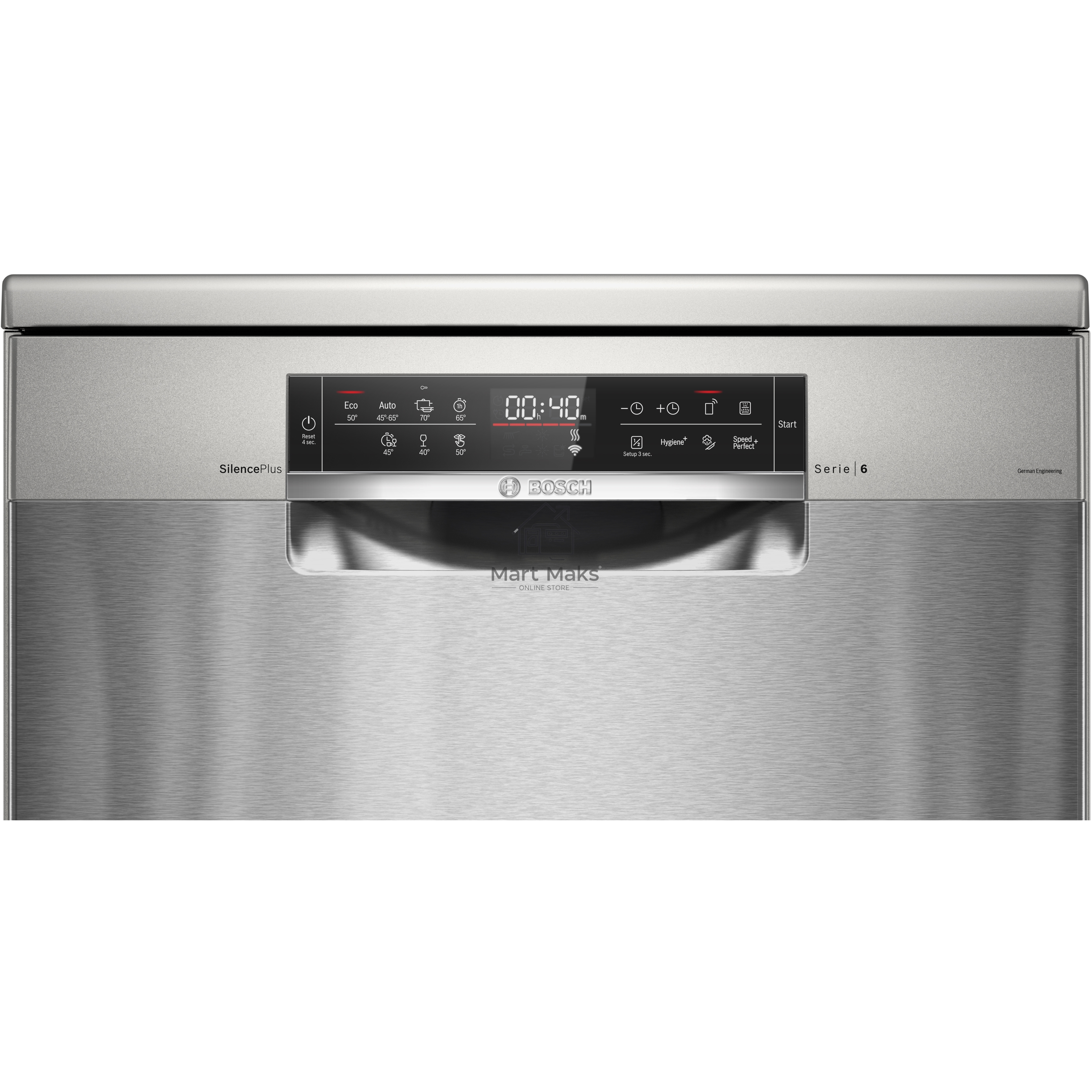 Посудомоечная машина Bosch SMS6EMI65Q, нержавеющая сталь, 60 см, 13 компл., 46 дБ, класс A