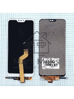 Дисплей для Xiaomi Redmi 6 Pro, Mi A2 Lite в сборе с тачскрином белый