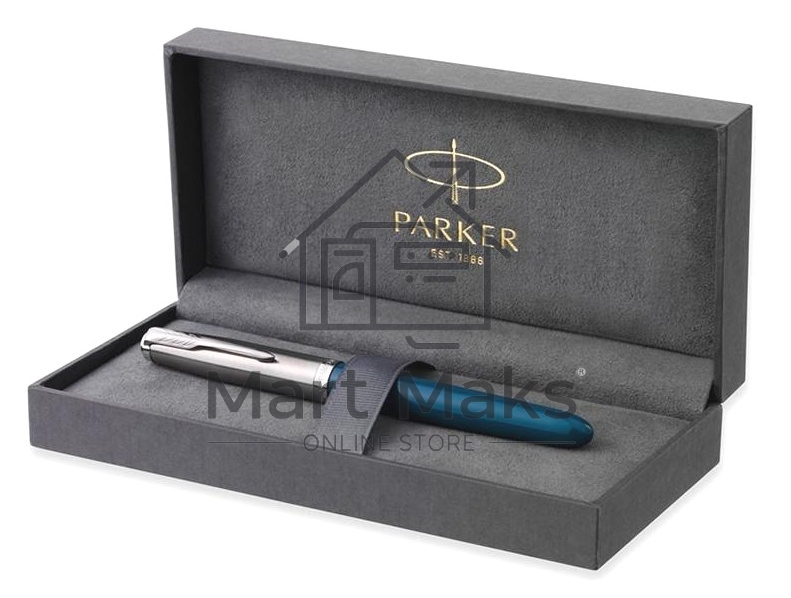Ручка перьевая Parker 51 Core (CW2123506) Teal Blue CT F сталь нержавеющая, подарочная коробка