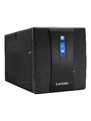 Источник бесперебойного питания ExeGate SpecialPro Smart LLB-1500.LCD.AVR.4SH.USB 1500VA/950W, LCD, AVR, 4*Schuko, USB, черный