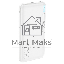 Портативный аккумулятор 10000mAh 2USB+1Type-C+1Micro USB 2.0A Hoco J158A (White)