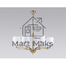 Люстра Ambrella light LH71133/8 BS/WH латунь/белый E14/8 max 40W D840*880