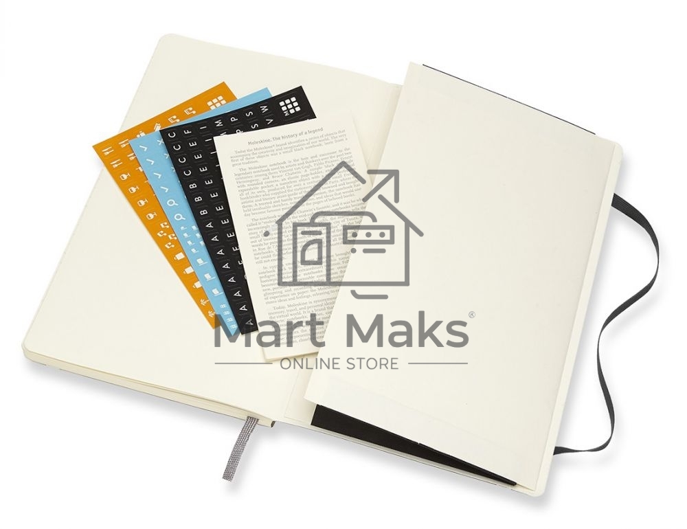 Еженедельник Moleskine ACADEMIC WKNT LGH 130х210 мм, датированный на 18 месяцев, 208 страниц, фиксирующая резинка черный