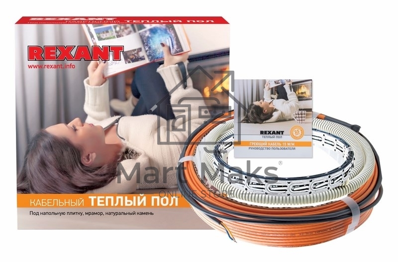 Теплый пол Rexant Standard RND -50-750 (750Вт/50м/ S обогрева, м2: 4,7-6,3) (двух жильный)