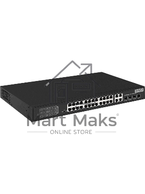 Коммутатор Osnovo SW-62422(400W) 26x100Mb 24PoE+ 400W неуправляемый