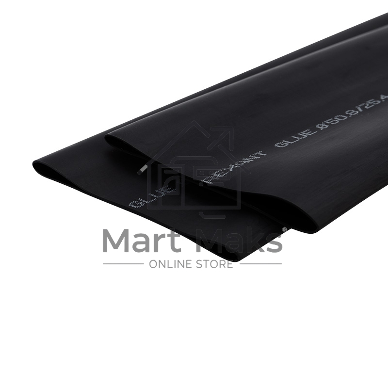 Термоусаживаемая трубка Rexant двухстенная клеевая 50,8/25,4 мм черная (уп. 2 шт. по 1 м.)