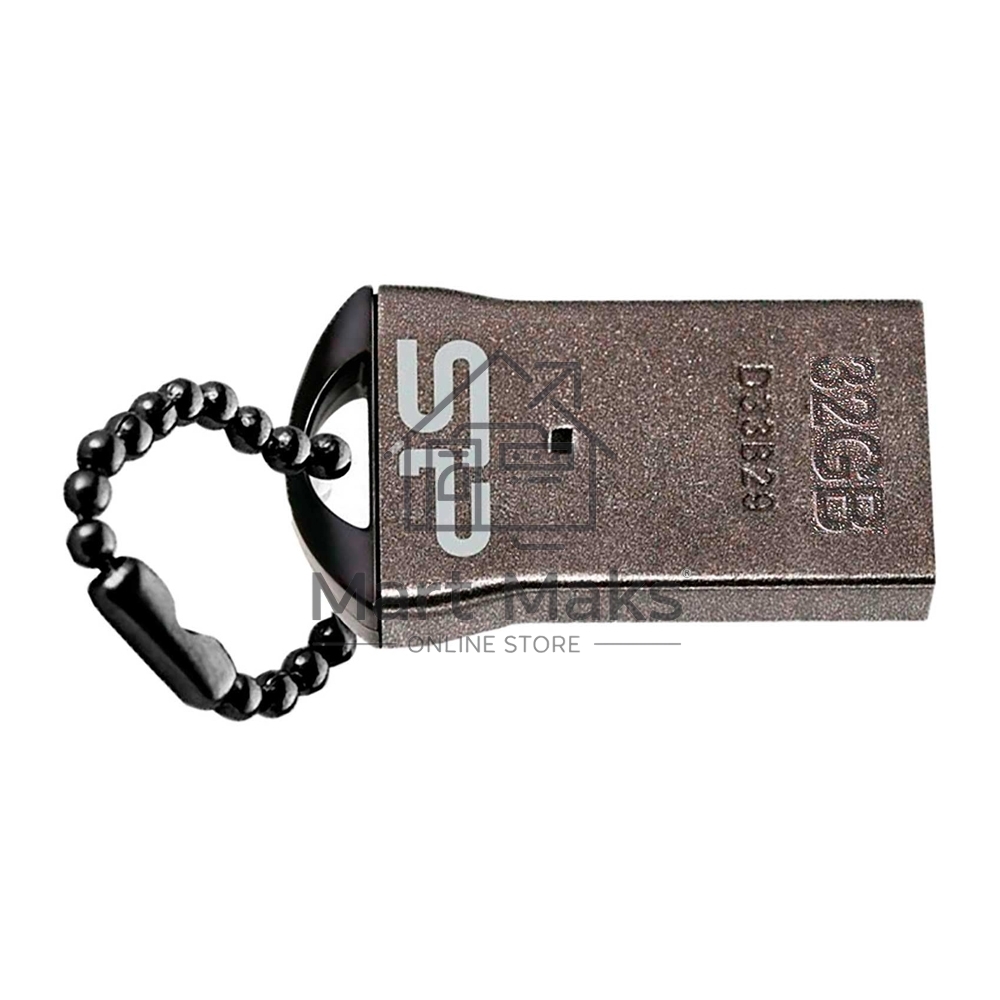 Флешка USB R/W Silicon Power R/W 32Gb Touch T01 SP032GBUF2T01V1K USB2.0 черный/серебристый