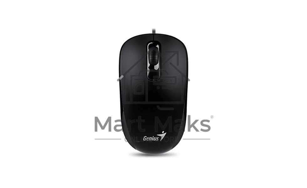 Мышь проводная Genius DX-110 черный, 1000 dpi, USB, кнопки - 3