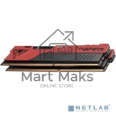 Оперативная память Patriot Viper Elite II, DDR4, 16GB (2x8 GB), 3200 MHz, CL18, DIMM, радиатор, красный, черный