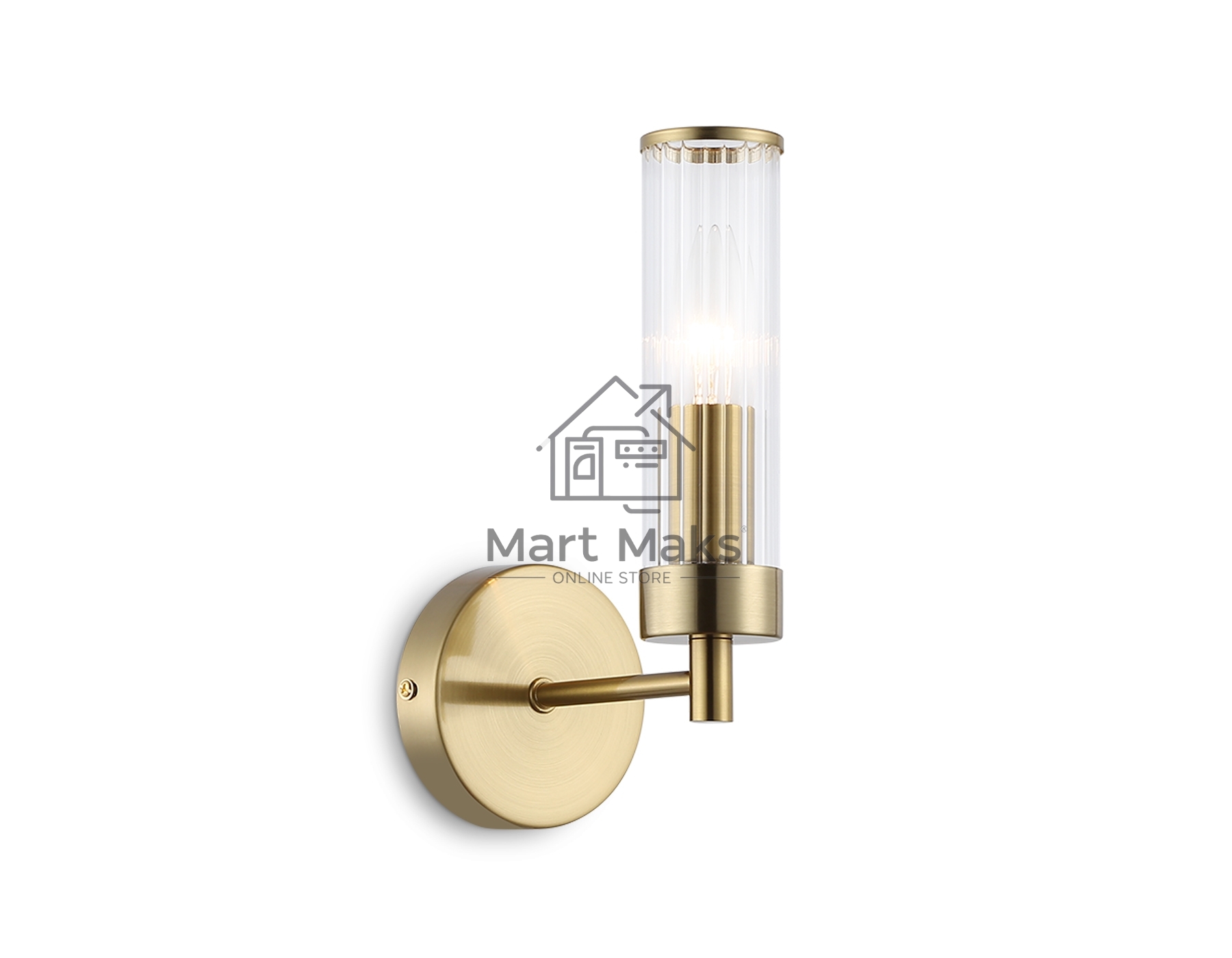 Настенный светильник Ambrella light LH55164 BS/CL латунь/прозрачный E14 max 40W 155*100*245