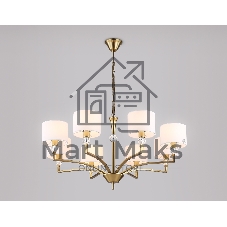 Люстра Ambrella light LH71133/8 BS/WH латунь/белый E14/8 max 40W D840*880