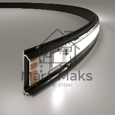 Гибкий алюминиевый профиль черный/черный для LED ленты (под ленту до 10mm) LL-2-ALP012
