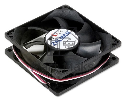 Вентилятор для корпуса Zalman ZM-F1 PLUS (SF) черный, 80 мм, 2000 об/мин, 23 дБ, 3 pin