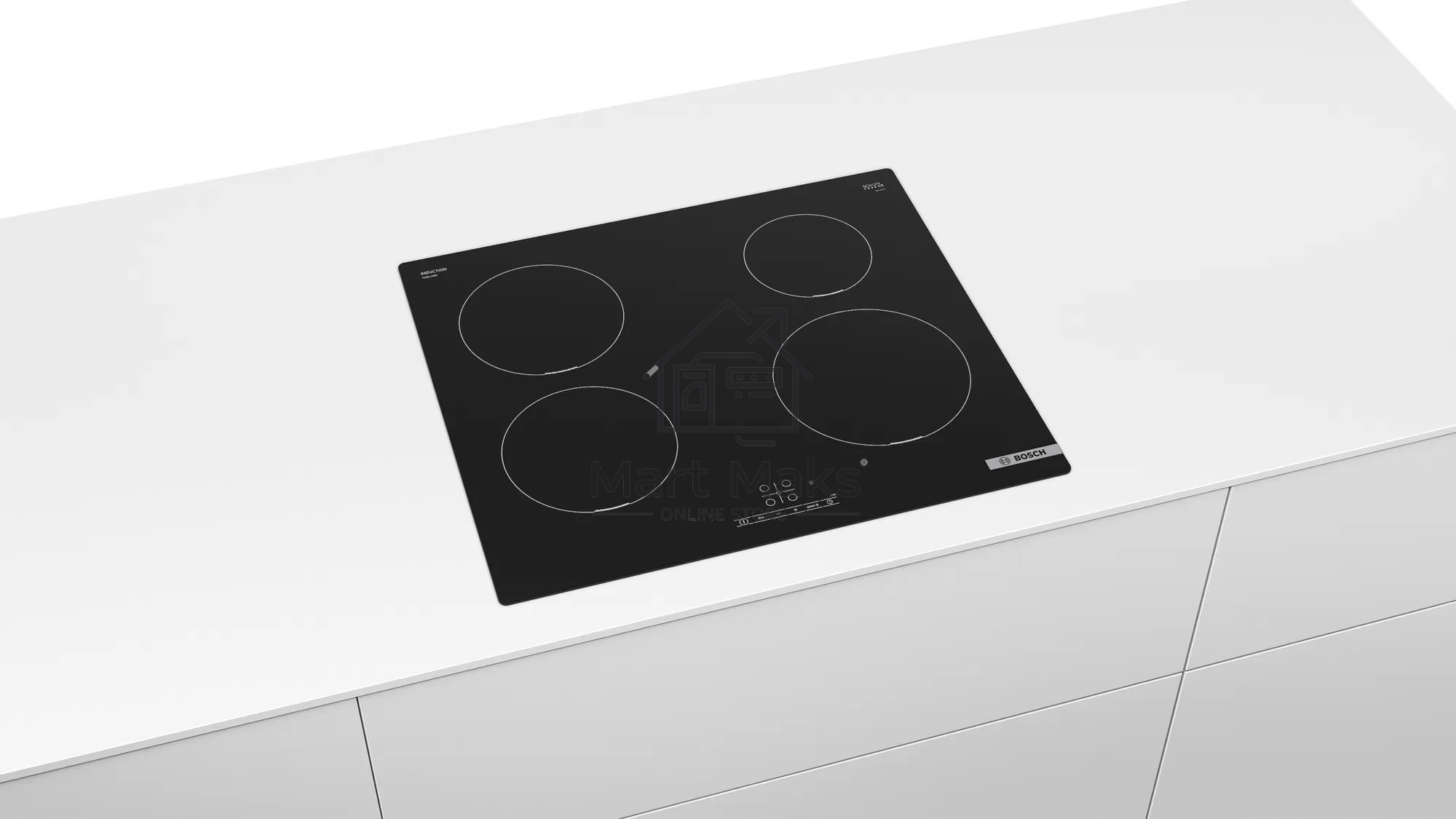 Индукционная варочная панель Bosch Serie 4 PUE611BB5E, индукционные, независимая, черный