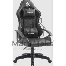 Кресло Defender ORACLE черный, экокожа, 120 кг, механизм качания