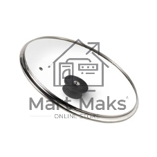Крышка LARA LR01-97 24 см, стеклянная, универсальная, стильная ручка