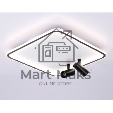 Светильник Ambrella light FL5115/1+2 WH/BK белый/черный 97W 3000K-6400K 480*480*130 (ПДУ ИК)