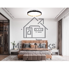 Светодиодный светильник RGB Ambrella light FZ610 BK/GD черный/золото IP20 66W 3000K-6500K+RGB D490*85 (ПДУ ИК)