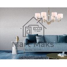 Люстра Ambrella light LH71133/8 BS/WH латунь/белый E14/8 max 40W D840*880