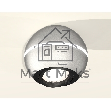 Светильник Ambrella Light XS1103010 SSL/PBK серебро песок/черный полированный MR16 GU5.3 LED 3W 4200K (C1103, N7002)