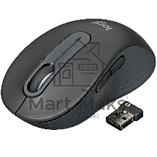 Мышь беспроводная Logitech Signature M650 графитовый, 4000 dpi, радиоканал, Bluetooth, USB, кнопки - 5