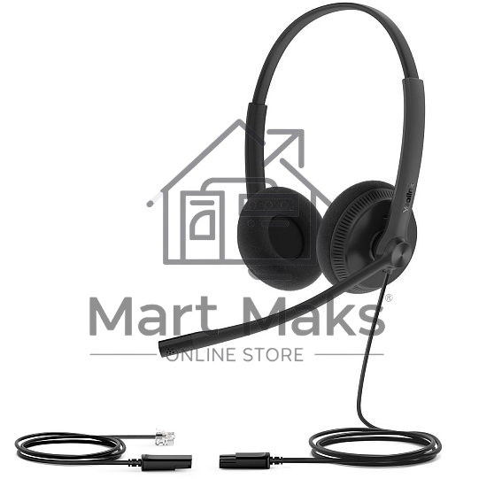 Гарнитура YEALINK YHS34 Lite Dual Дуо, Проводная, HD звук, QD, RJ9, шт